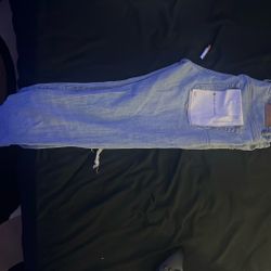 light blue purple jeans