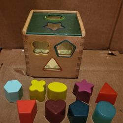 Wooden Shape Sorting Block-Childrens Toy