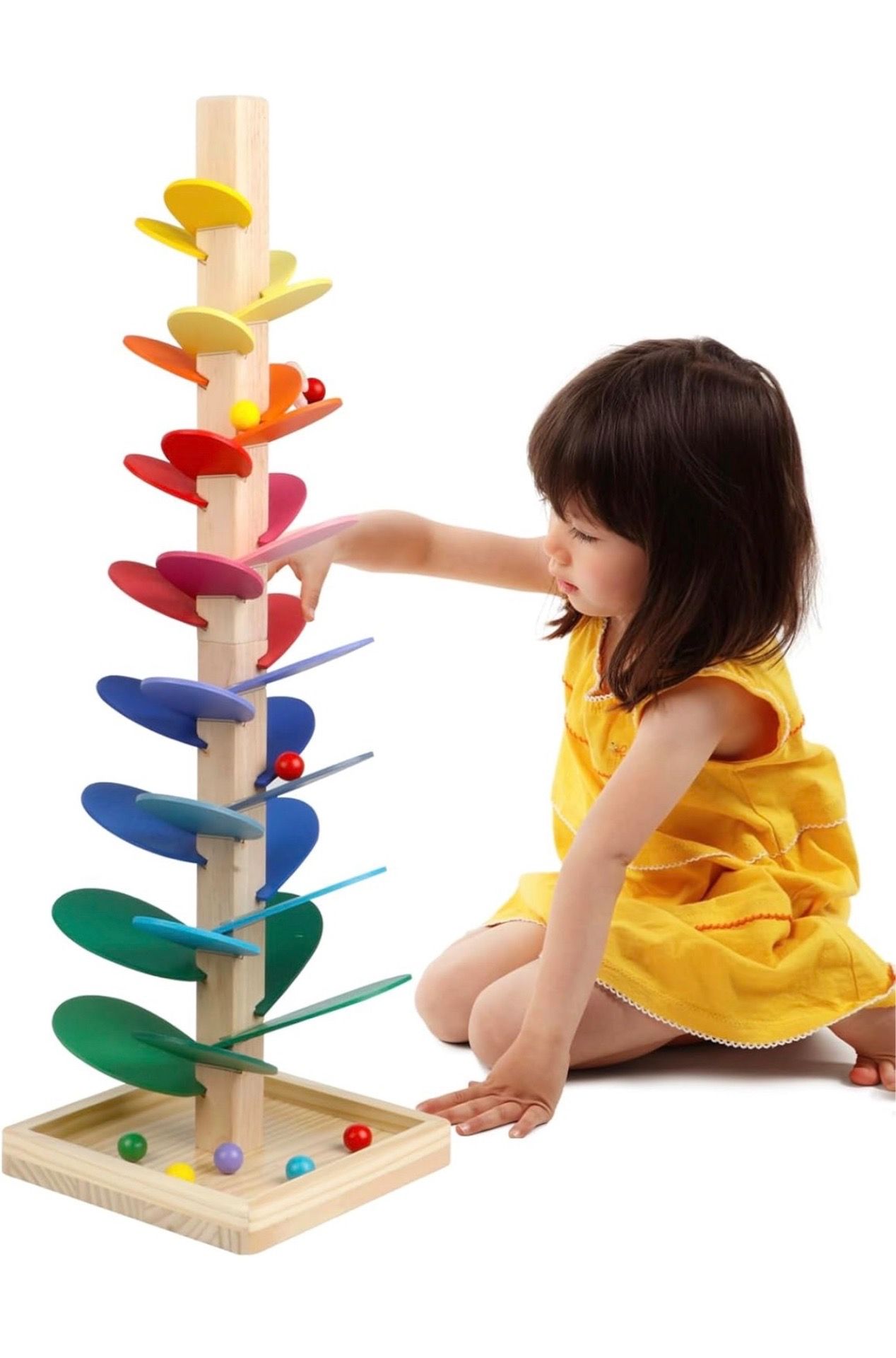 New Wooden Marble Run Update Wooden Music Tree for Kids 3+ Years Old,Ball Drop Toy Montessori Toys for 3+ Birthday Gifts for Boys and Girls