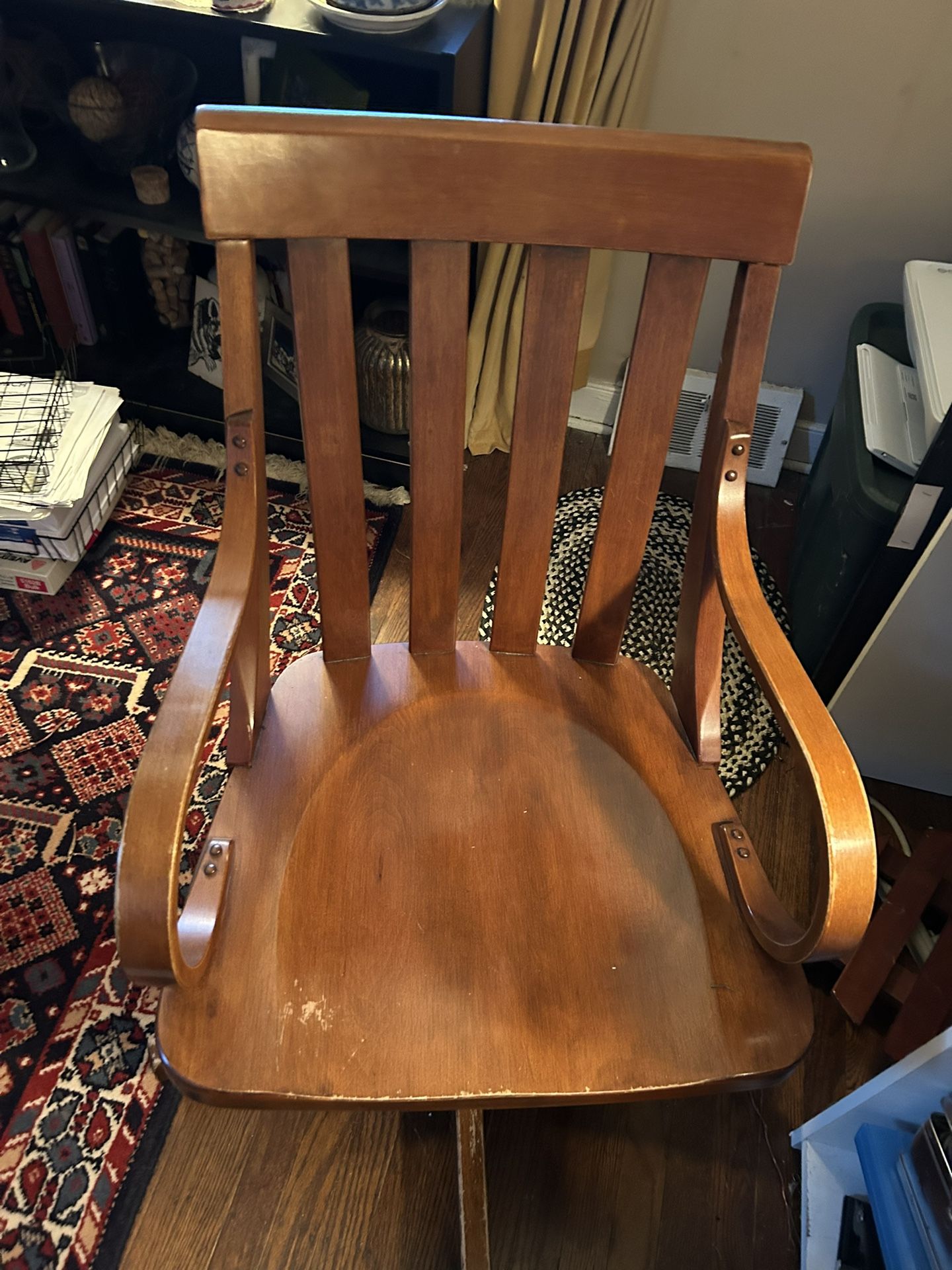 Wooden Swivel Office chair