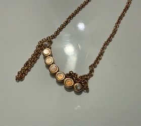 Fossil rose gold tone necklace