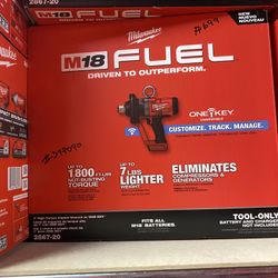 Milwaukee M18 FUEL ONE-KEY 18V Lithium-Ion Brushless Cordless 1 in. Impact Wrench with Friction Ring (Tool-Only)
