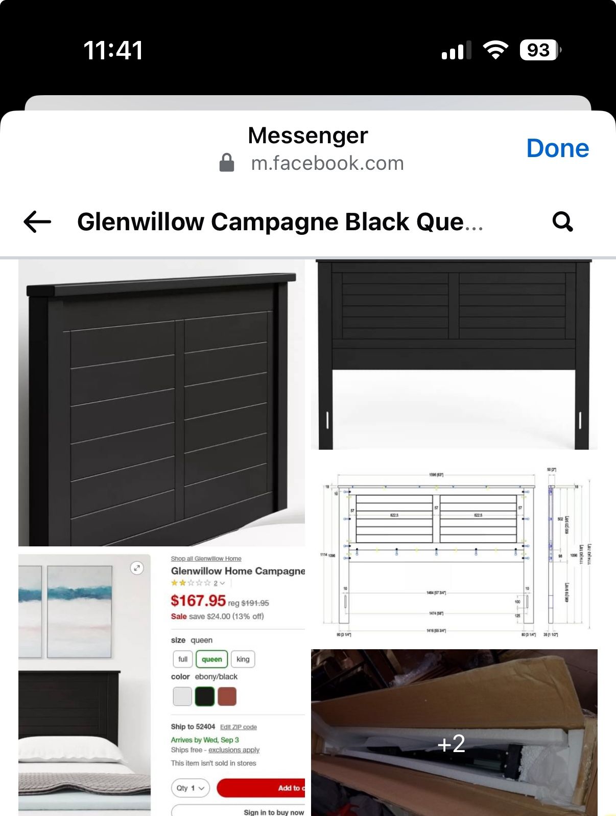 New Black Wood Queen Headboard For Any Frame 
