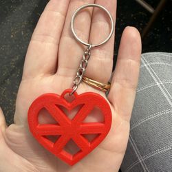 Valentine’s Day Heart Keychain/ Backpack Accessory, New, Red, Multiple Available 