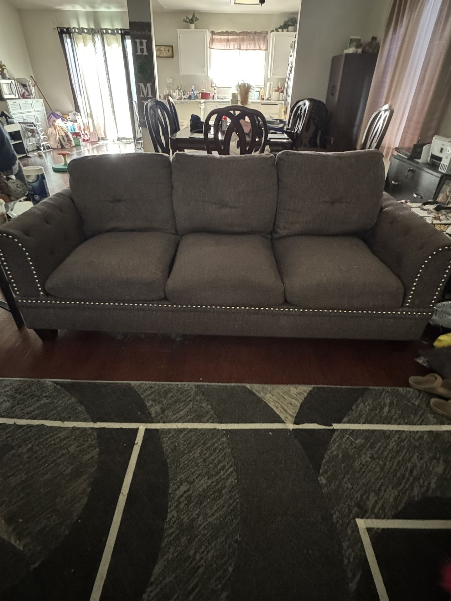 Living Spaces Grey Couch