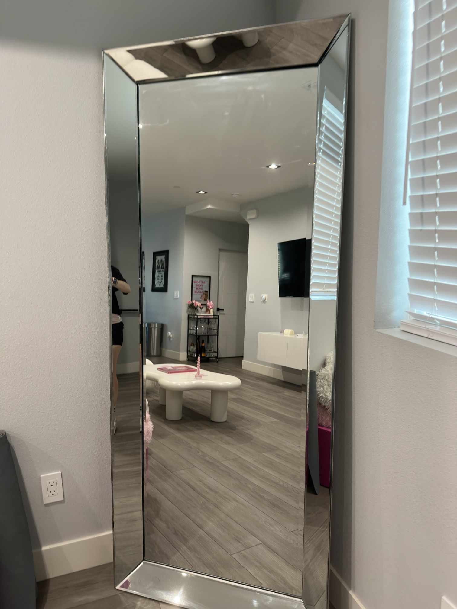silver LARGE mirror perfect condition