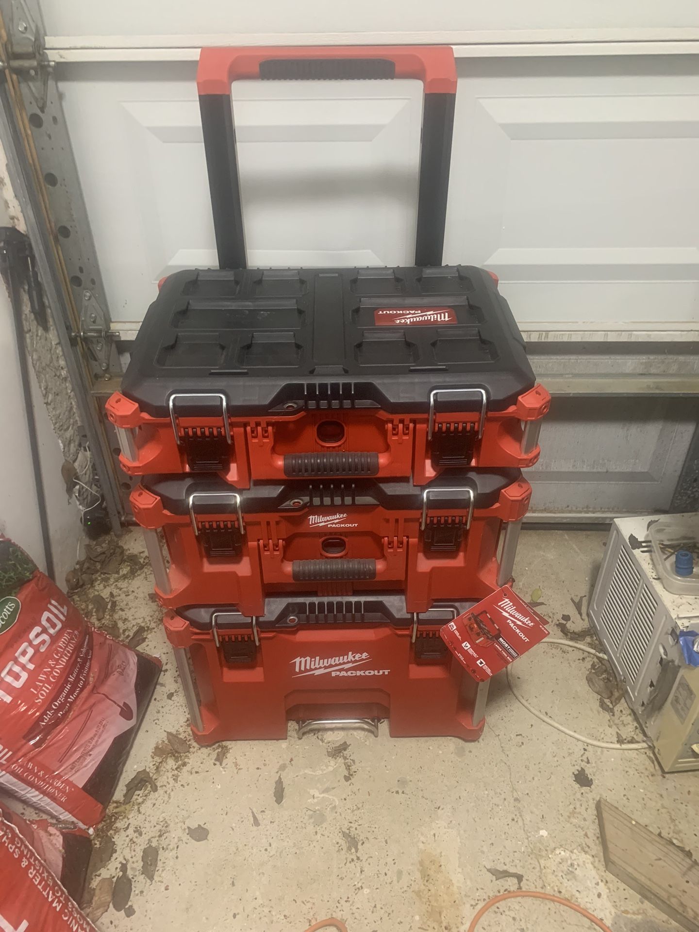 Brand New 3 PC Milwaukee PackOut Tool Box Set