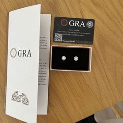 0.5 Ct Moissanite Halo Earrings 5mm 925 Sterling Silver