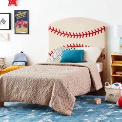 Baseball Twin Headboard - Boys Bedroom 