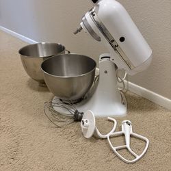 Kitchenaid 5 Quart Tilt-head Mixer Set With 2 Bowls 