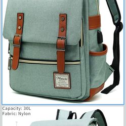 Laptop Backpack with USB Charging Port, Slim Tear Resistant Business Backpack for Travelling, College, Casual Daypacks for Men,Women, Fits up to 15.6I