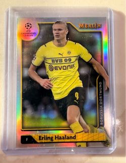 2021-22 Topps Merlin Chrome UEFA Champions League Erling Haaland #150 Refractor