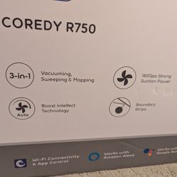Cordy Robot Vacuum 3-in-1 Sweeping Mopping Vacuuming New In Box