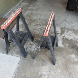 2 saw horses fold up and nice and compact $20 for the pair