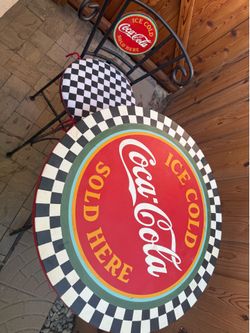 Vintage coca-cola bar table