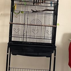 Bird Cage With Accessories 
