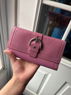 pink coach wallet