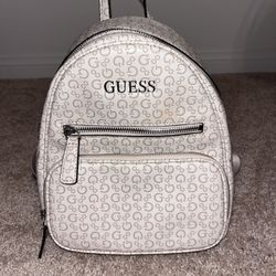 Beige Guess Backpack