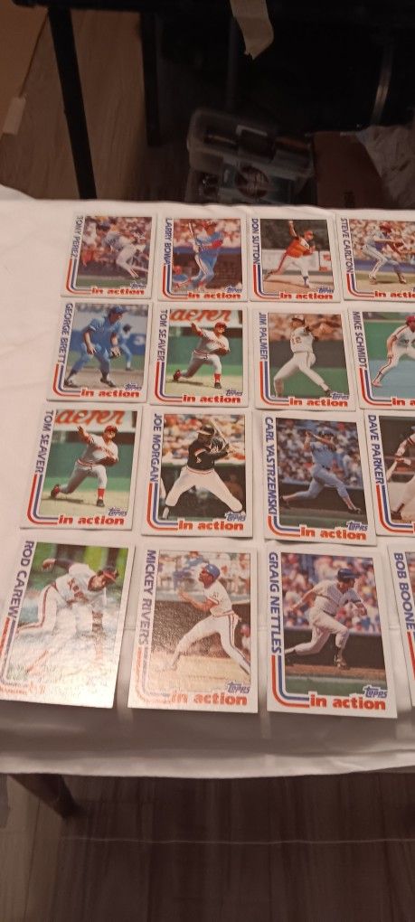 1982 IN ACTION TOPPS BASEBALL CARDS
