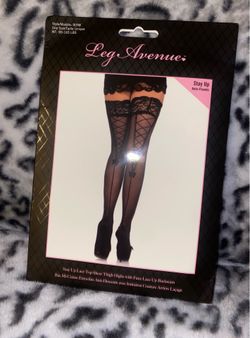 Black Stay Up Lace Thigh Highs