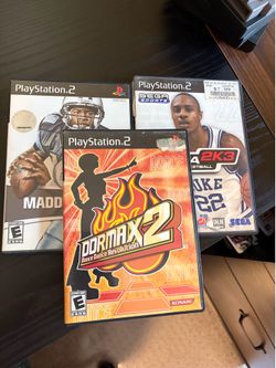 PS2 games Dance Dance revolution max NCAA 2K three and Madden 2008