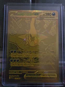 Mega Darkrai ex Gold Holo Pokémon Card 120/084