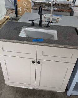 36in Bathroom Vanity with Top and Faucet