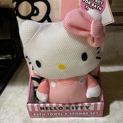 New! Hello Kitty bath and sponge set. Read description for details and location.