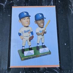 Maury Wills Don Drysdale Bobblehead Dodgers 
