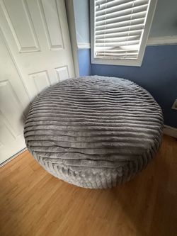Grey bean bag chair