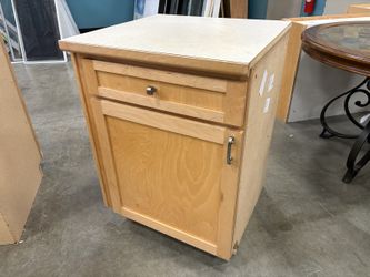 Shaker Style Single Door 36×26 Lower Cabinet with Beige Countertop