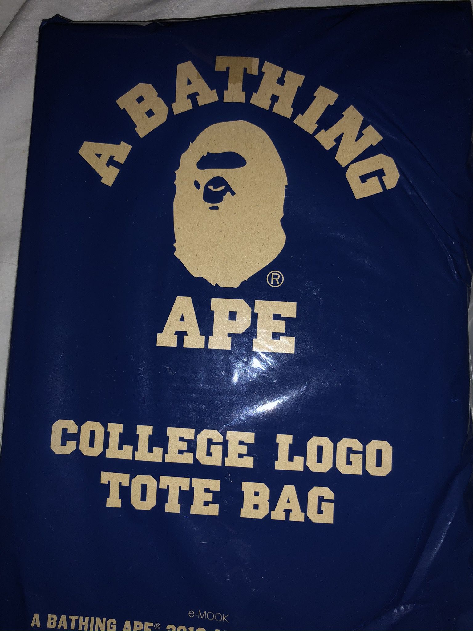 Bape college tote bag