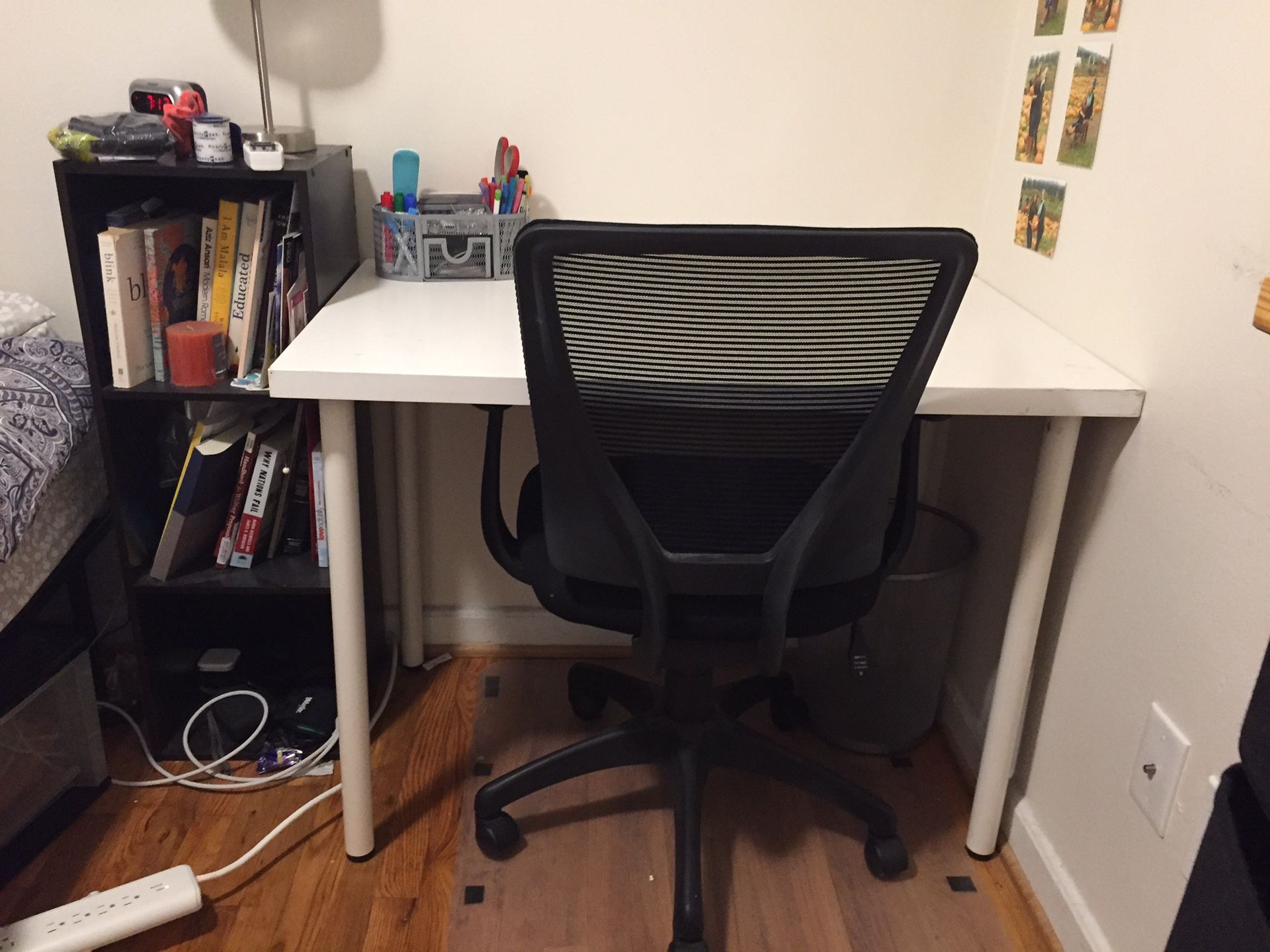 White IKEA desk