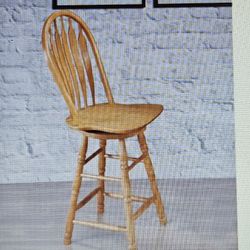5 Oak Barstools,swivel Excellent condition