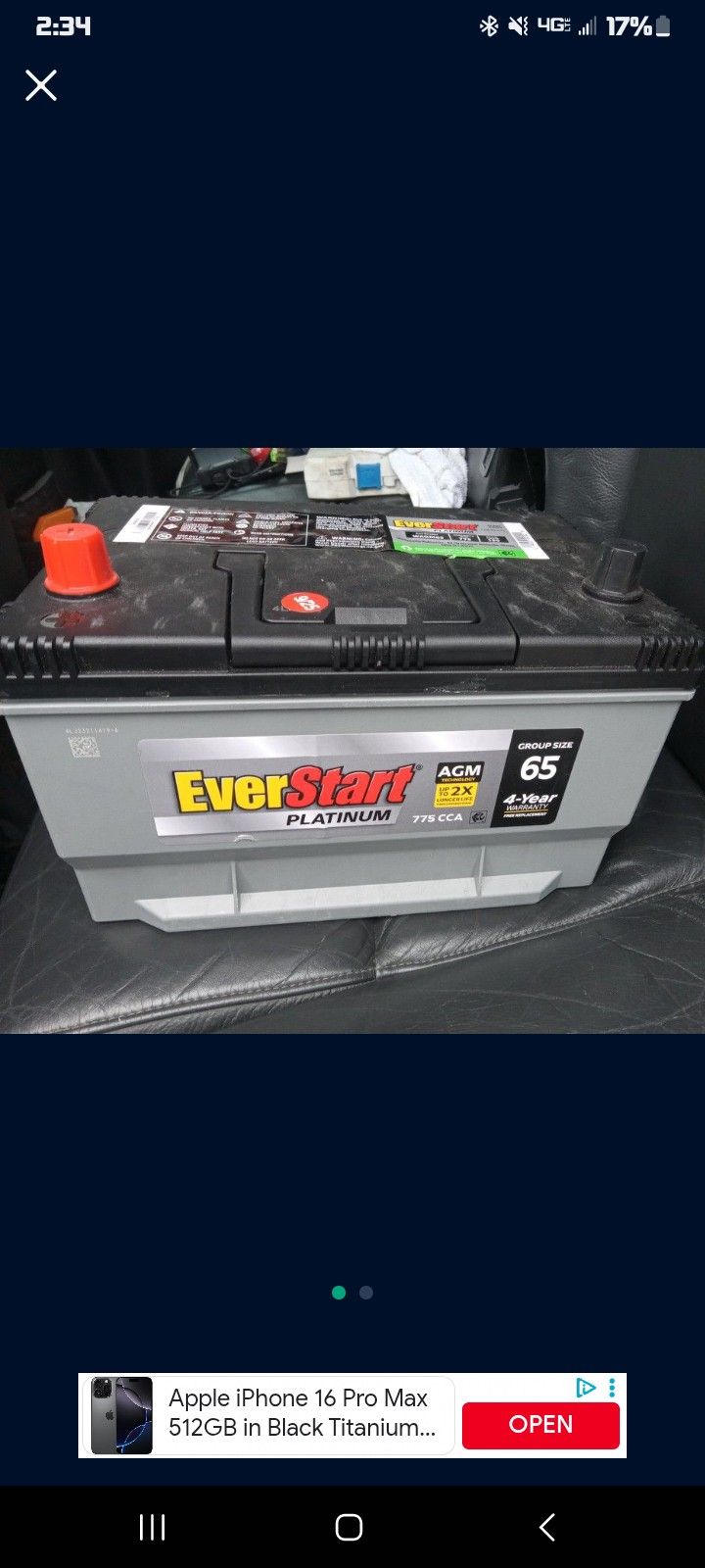 Brand New AGM Car Battery
