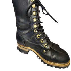 GEORGIA WOMEN KILTIE BOOTS LOGGER VIBRAM SOLES SIZE 5 M
