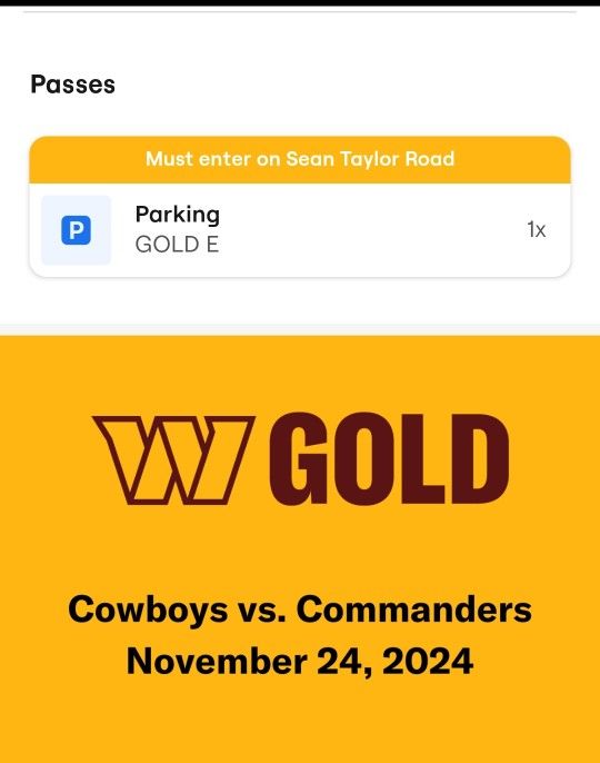 Commanders VS Cowboys 11/24 $750/OBO
