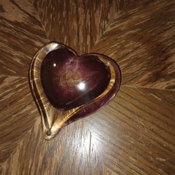 Purple Glass Heart 