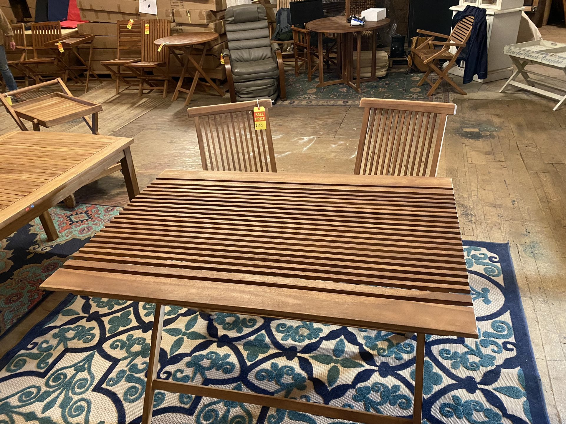 Midcentury Modern Teak Patio Dining Tables (new)