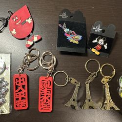 Key chain & Heart needle brand new 