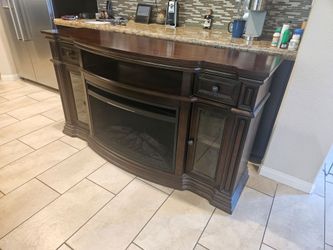 Tv fireplace side table