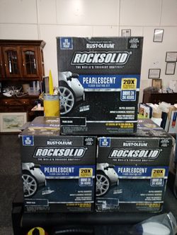 Rustoleum rock solid pearlescent floor coating kit