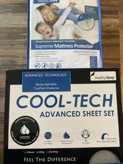 Healthy Sleep Cool-Tech Advanced GraySheet Set King & Supreme Mattress Protector