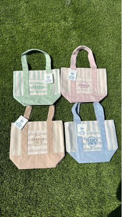 Trader Joe’s Striped Mini Canvas Tote Bags