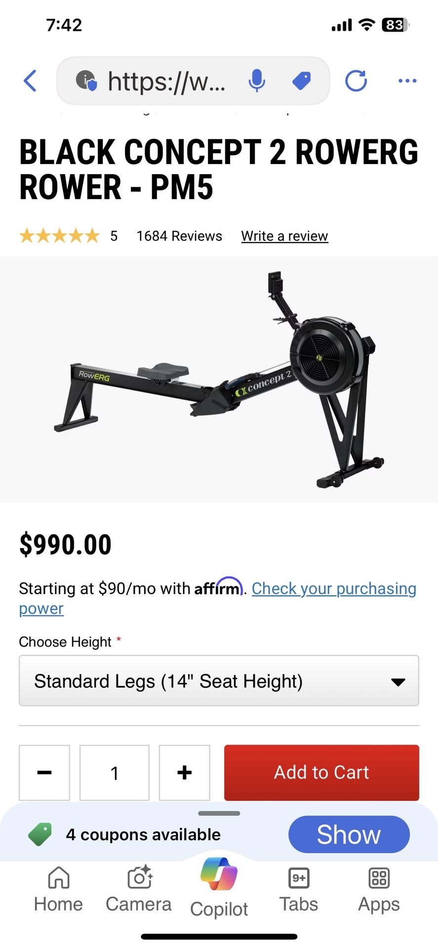 Concept 2 Rower
