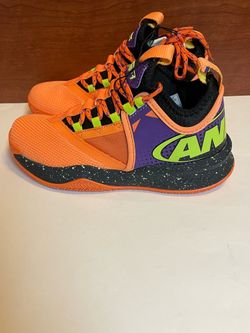 AND1 Charge High Volt Kids ~ Attack Volt Orange ~ Youth Sneakers ~ Size 4