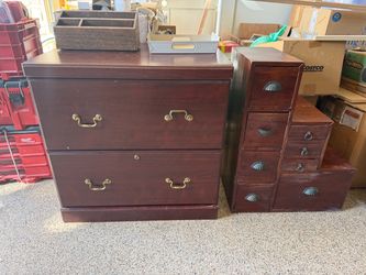 File cabinet and step drawers