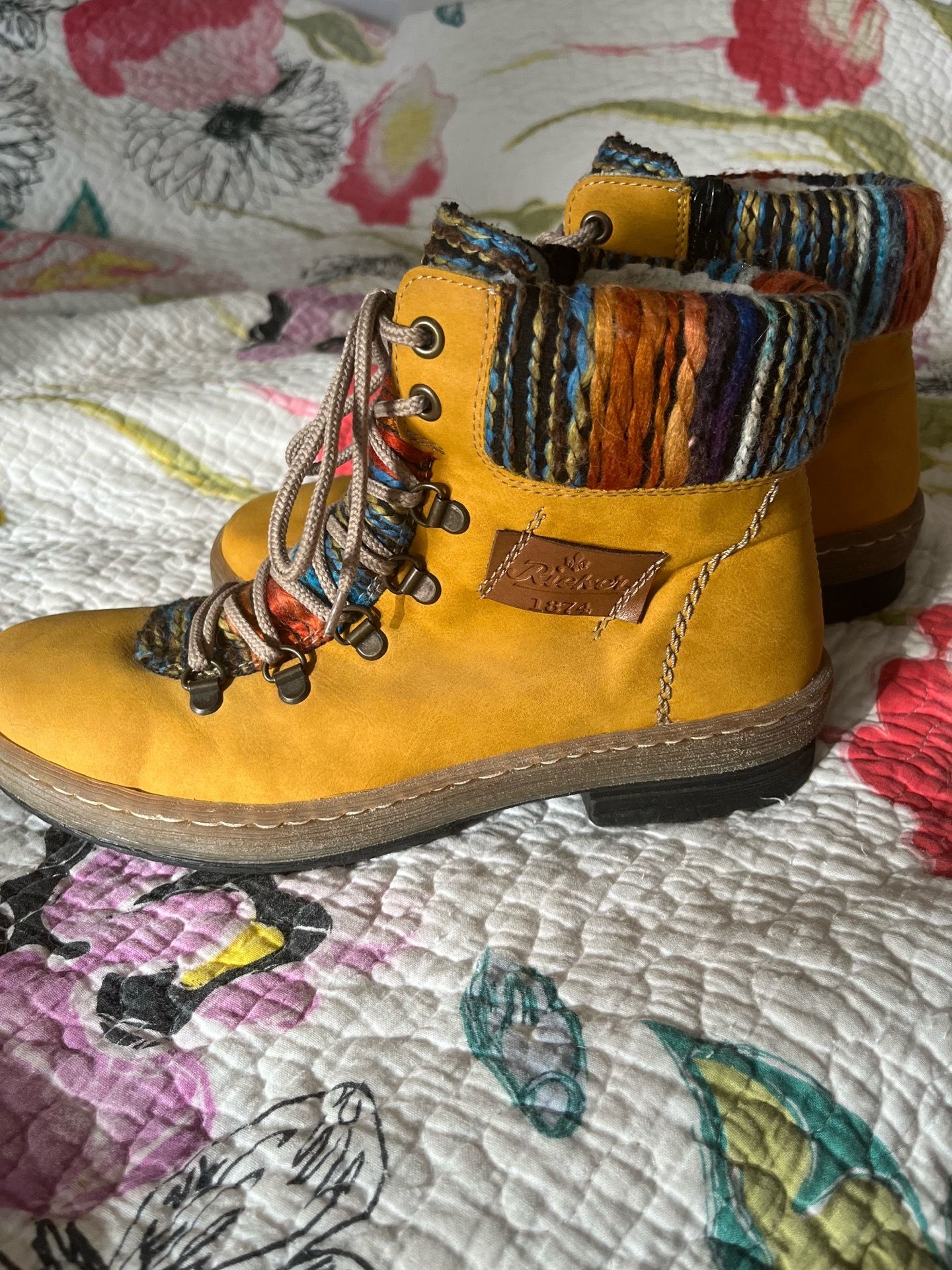 Rieker boots yellow 8.5