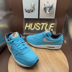 Nike Air Max 1 PRM Corduroy Baltic Blue/Sail White Men’s size 8