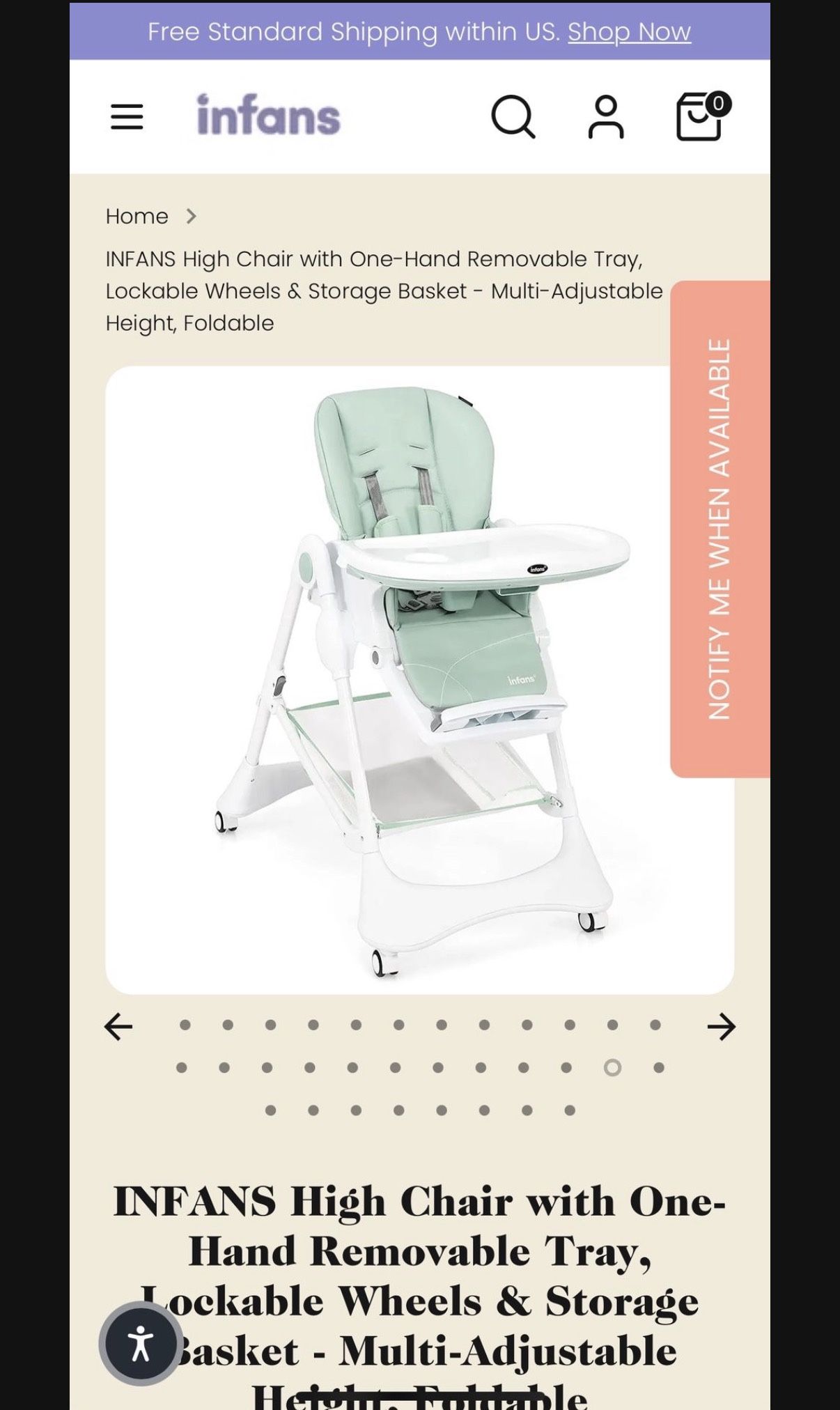 High chair - INFANS brand